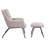 Caicedo Fabric Upholstered Accent Chair with Ottoman-1287311466
