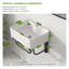 GhomeG 16" x 12" White Ceramic Wall-Mount Bathroom Sink with Steel Base