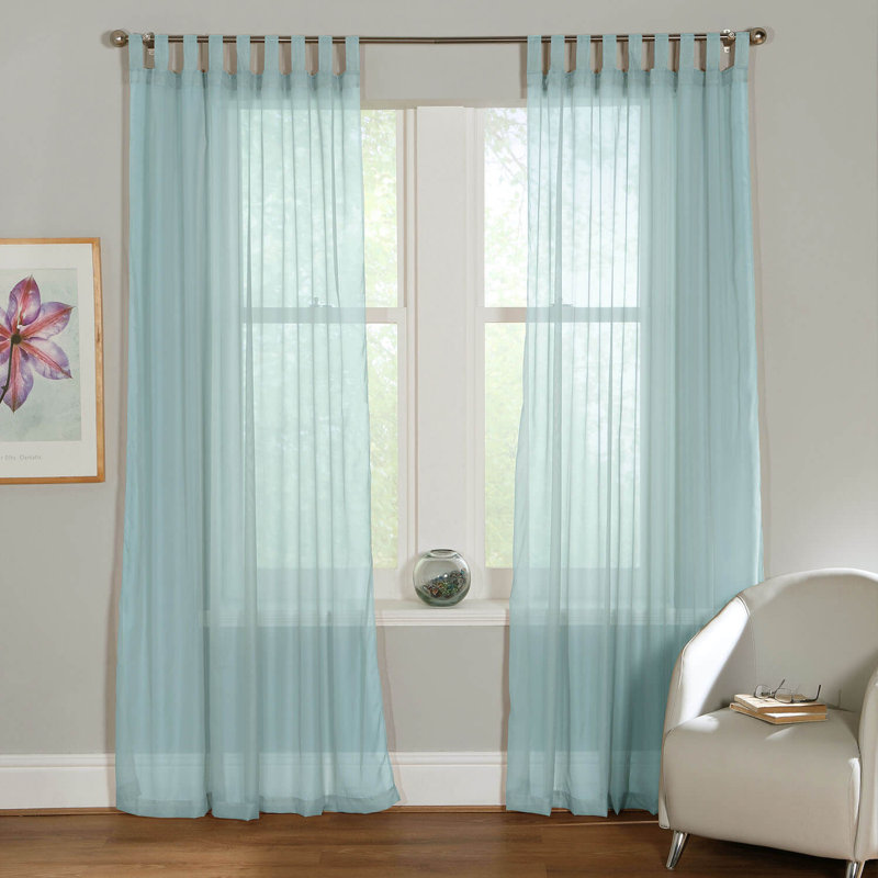 Mitthun Semi Sheer Pair, 149cm Width x 122cm Drop, Duckegg