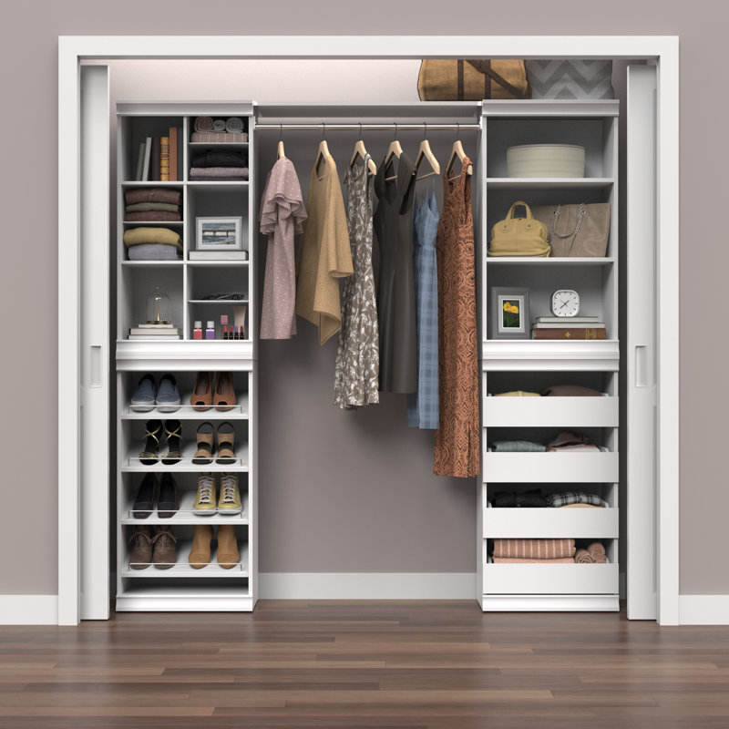 Modular Storage 21.38" W 4-Drawer Unit, White