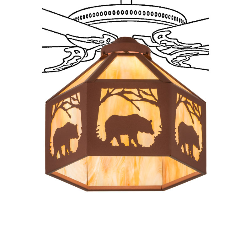 Lone Bear 1-Light Bowl Ceiling Fan Light Kit