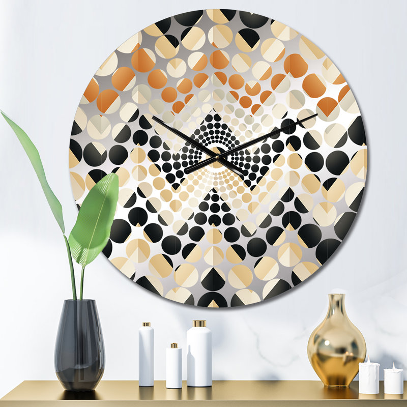 Geometric Chevron - Horloge murale géométrique, Médium
