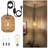 Plug In Pendant Light With LED Bulb, Rattan Hanging Lamp With 16Ft Dimmable Cord, Hand Woven Wicker Plug In Chandelier, Boho Hanging Lights Fixture With Plug In Cord For Bedroom Hallway Foyer
