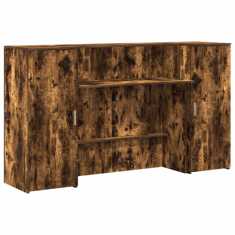 Baki Standing Desk, 103.5cm H x 180cm W x 50cm D, Smoked Oak