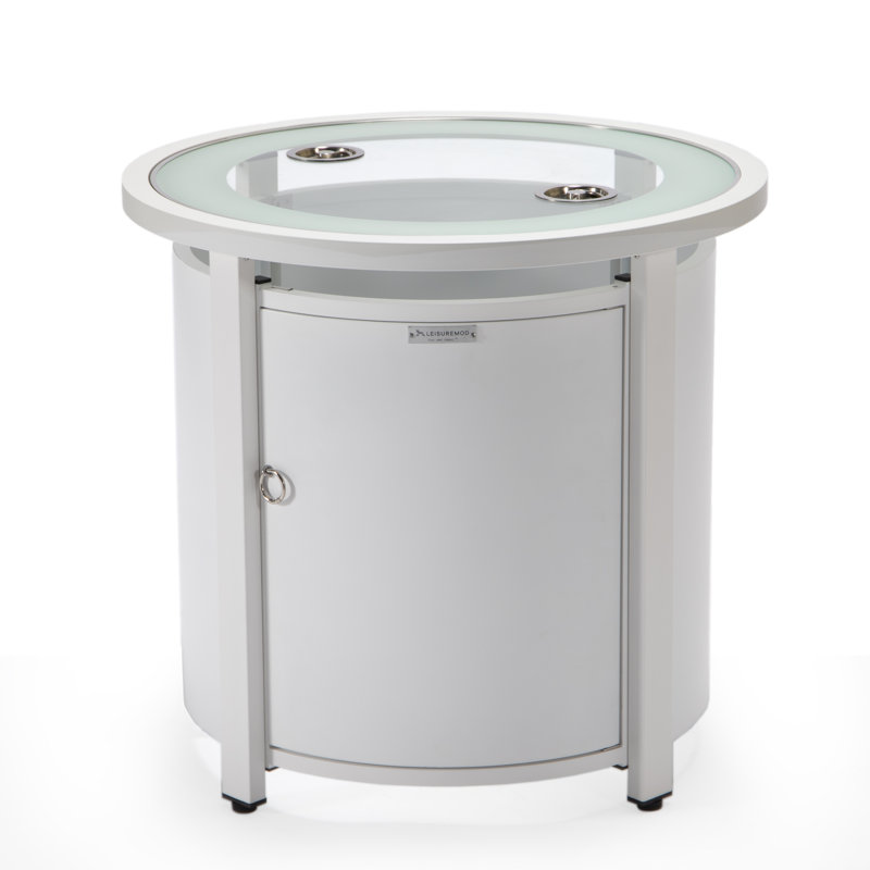 Couvercle de réservoir de propane Kliyah Firepit, Blanc