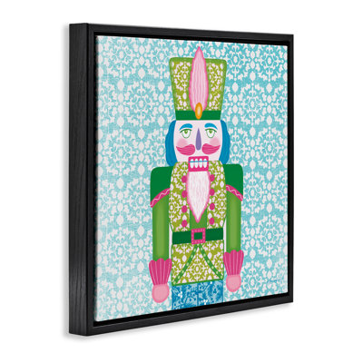 Cadre flottant de couleur casse-noisette aux couleurs vives, design par Annie Lapoint
