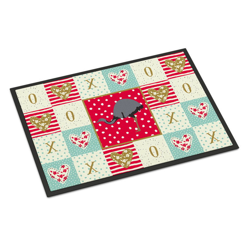 Rhea love 36 po x 24 po tapis d’extérieur antidérapant pour l’intérieur Cargill