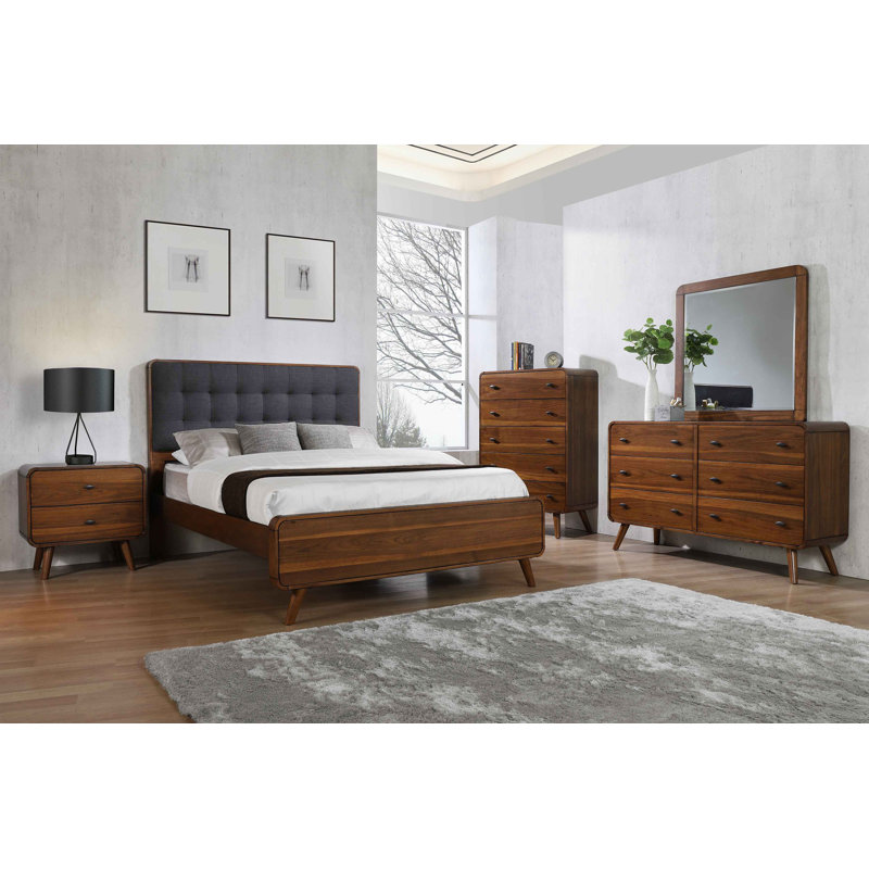 Ensemble de chambre avec très grand lit 5 pièces Heigl, Très grand californien
