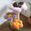 Arbre à chat 35,4 po à trois fleurs avec poteaux à griffer, tour à chat en forme de fleur pour l'intérieur, tablettes modernes pour grands chats