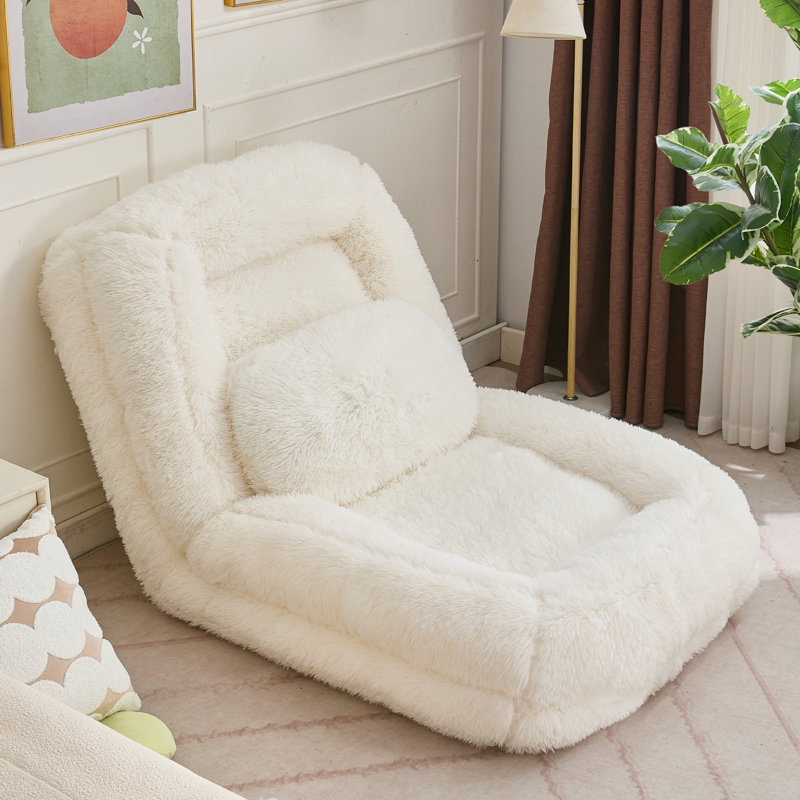 Folding Lazy Sofa Bed Floor Chair, Convertible Sleeper Chair With Pillow,Comfy Floor Sofa Lounge For Living Room Bedroom