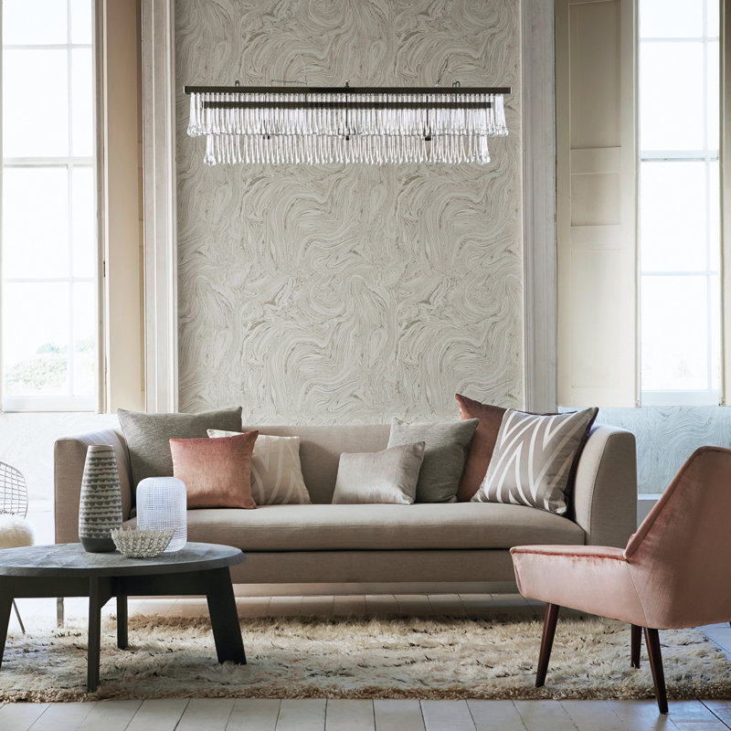 Aucuba Fabric, Heather/Slate