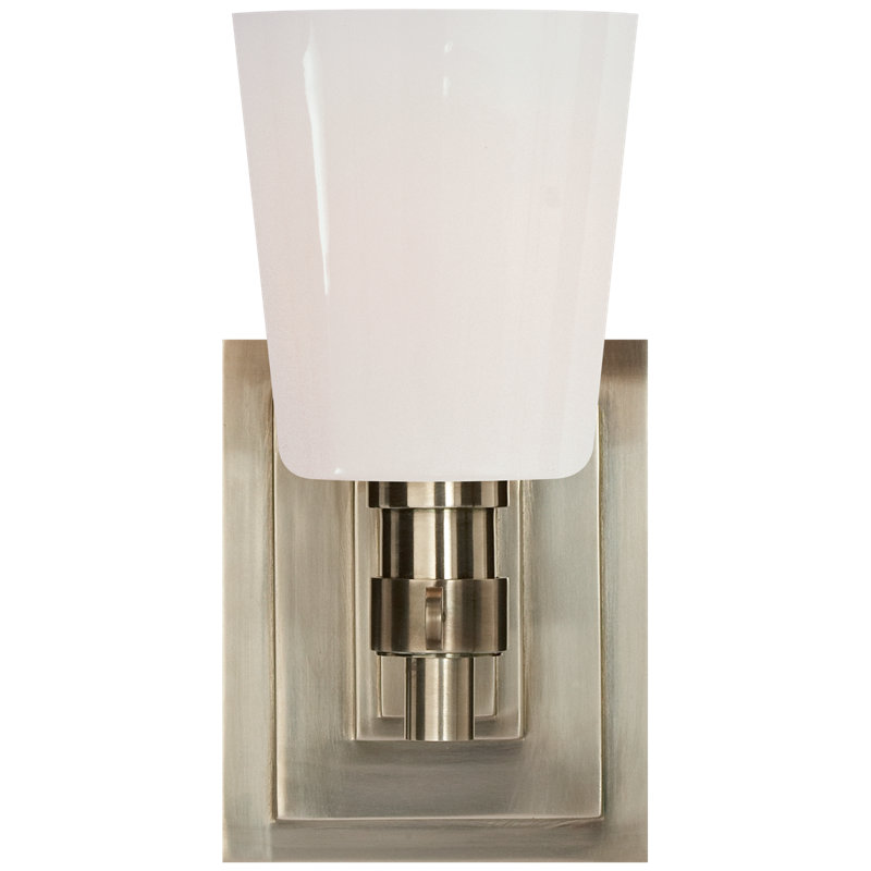 Thomas O'Brien Bryant Single Bath Sconce, Antique Nickel