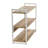 Jamestown Wide 3 Shelf Open Storage Bookshelf in Wood Grain and Metal Frame Coastal Oak Rustic Wood and-1519164326