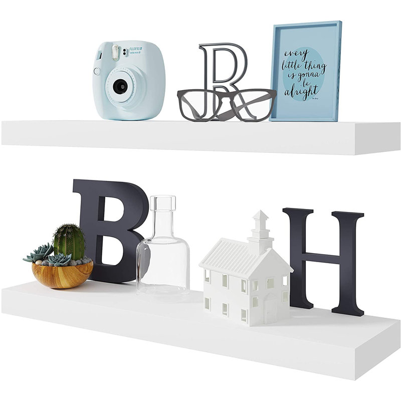 Beira 2 Piece Floating Shelf, White