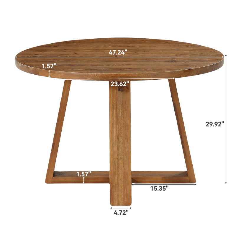 47.2cm Solid Wood Round Conference Table