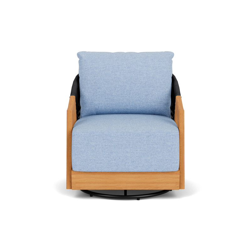 Alpine Outdoor Teak Swivel Lounge Chair, Demo Skyway