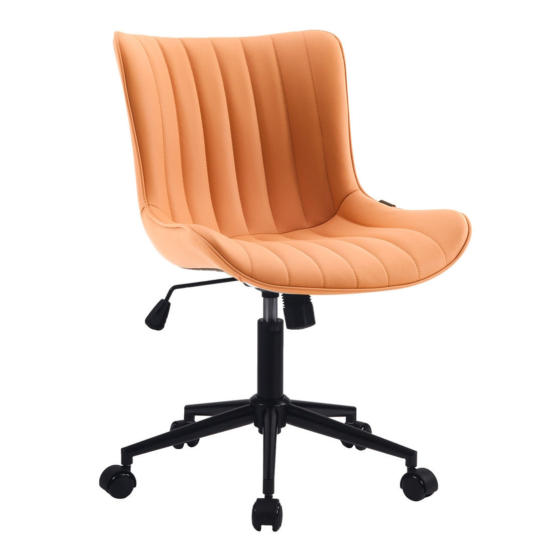 Brionni Leather Office Chair, Camel Performance Faux Leather