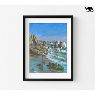 «Corona Del Mar Lovers Newport Beach» par William Thompson, affiche tropicale, cadeau d'anniversaire, idée de cadeau de couple, art de chambre à coucher principale de plage