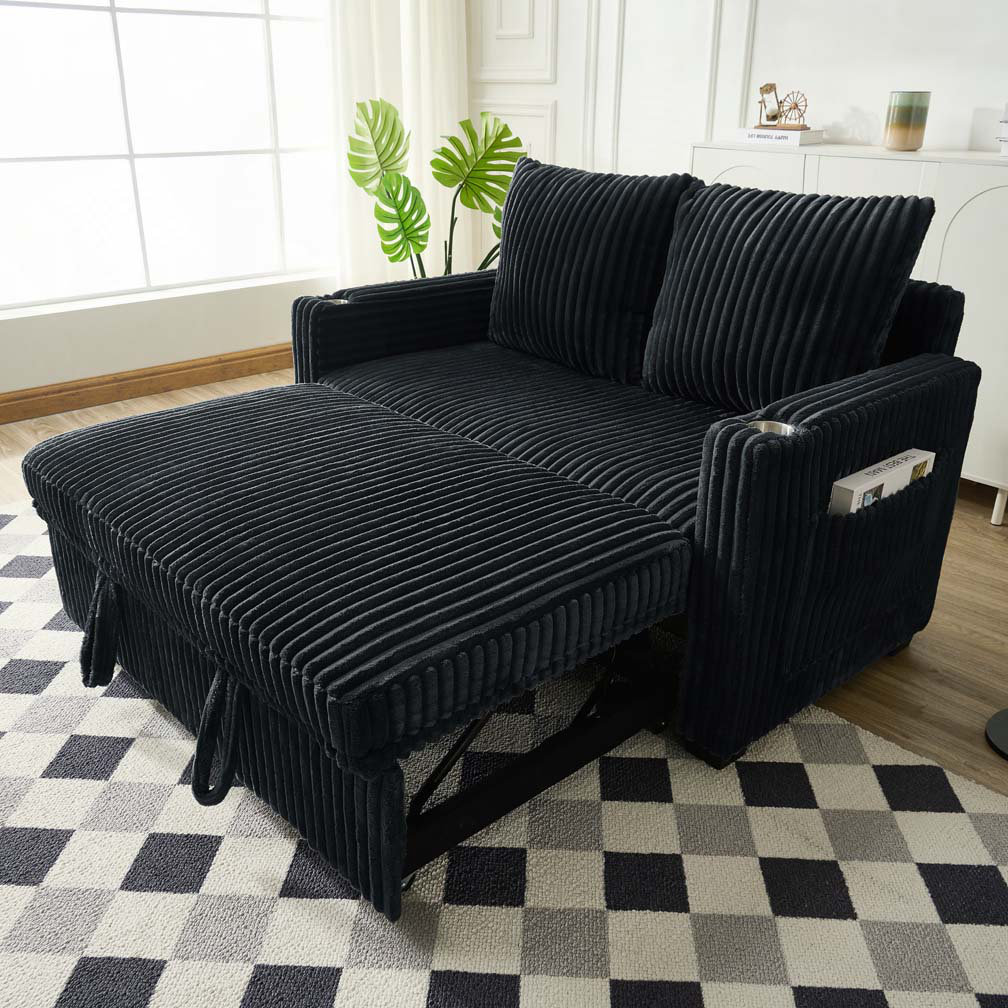 Ophelia & Co. Corduroy Convertible Sleeper Sofa Bed | Wayfair