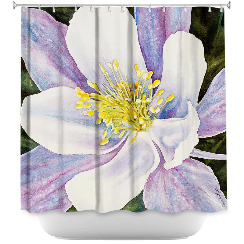 Rideau de douche simple columbine fleur