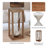12" Tona Wooden Sandtimer, Brown and White - 5" x 5" x 12"