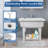 Freestanding Plastic Laundry Sink With Washboard And Faucet-123364182