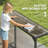 Rinard Outsunny 47" Outdoor Bar Table, Bar Height Patio Table with Built-In Bottle Opener and Steel Frame, Garden Table with Plastic Board Featuring Wood Grain Effect, Light Brown