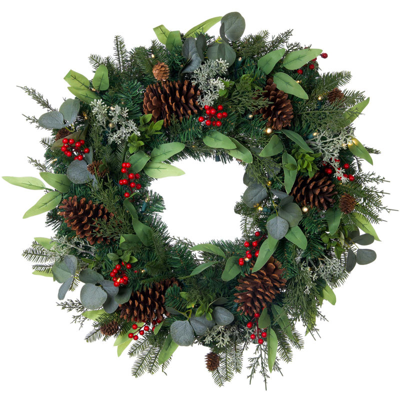 Jabaar Faux Lighted 30 " Wreath