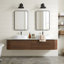 Meuble-lavabo mural de 72 pouces avec lavabo double blanc ovale à rayures et tiroirs de rangement-381137900-381137903-381137902