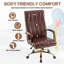 Fauteuil de direction ergonomique capitonné en similicuir à haut dossier-315330856-315330859