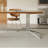 Ancient Style Family Dining Table Ash Solid Wood Top Metal Base Dining Table-100943594-100943597