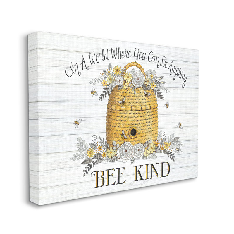 «In A World Bee Kind», impression graphique, Toile tendue, H 16 po x l 20 po x P 1,5 po