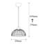 Lustre de style industriel, structure en métal noir, 9,8 po x 9,8 po | Hauteur réglable: 10,6 à 42,1 pouces | Douille E27 (40 W maximum) | Certifié IP20 | Parfait pour les maisons modernes, les salles à manger et les entrées, conception élégante-466012495-466012494