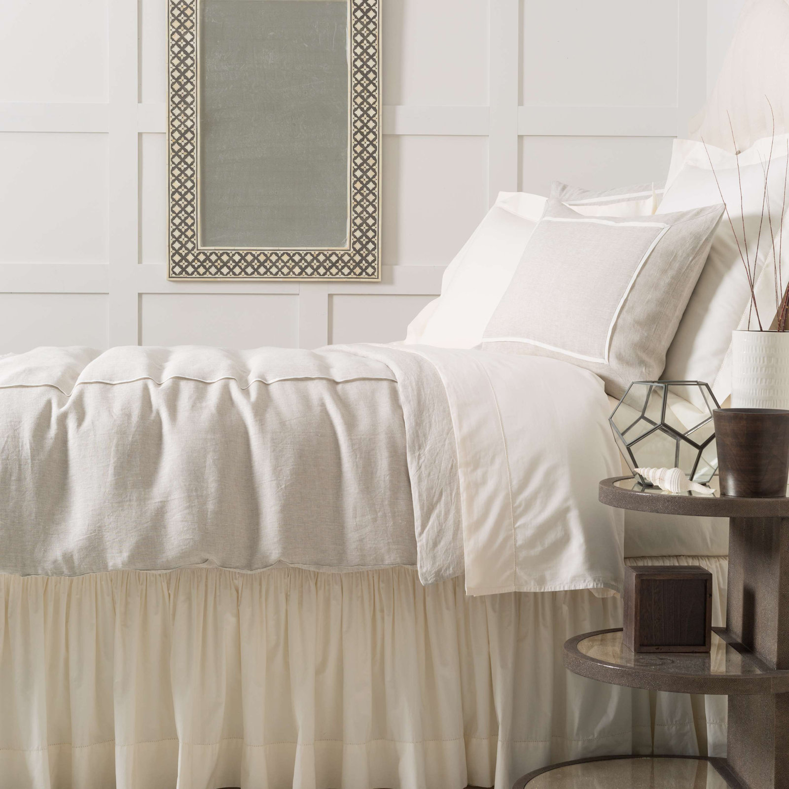Keaton Linen Duvet Cover Set, King Duvet Cover, Natural