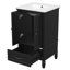 Meuble-lavabo de 20 po avec lavabo, armoire de salle de bain avec deux portes, butoir de porte magnétique et patins réglables, tiroir-770305805