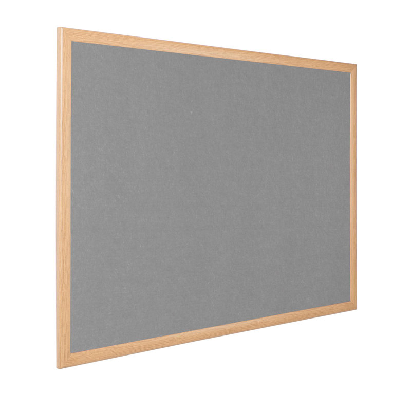 Wall Mounted Bulletin Board, 60cm H x 90cm W, Grey