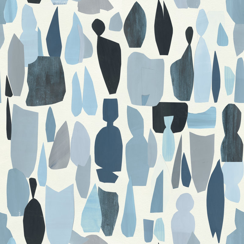 Susan Hable Abstract Wallpaper by Susan Hable, Blue