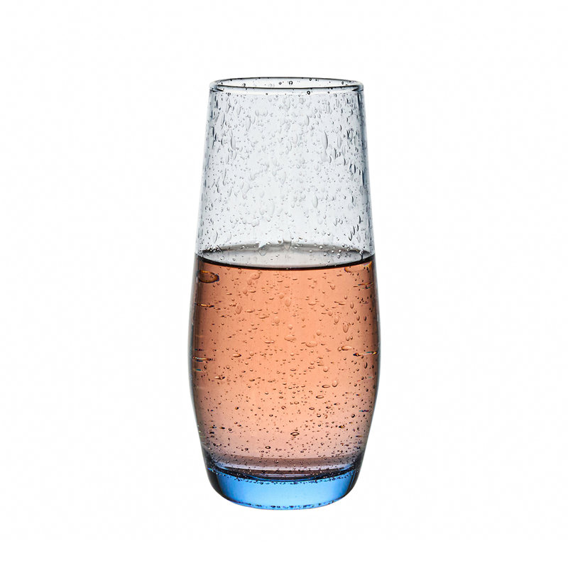 Provence Stemless Flute, Clear/Chambray