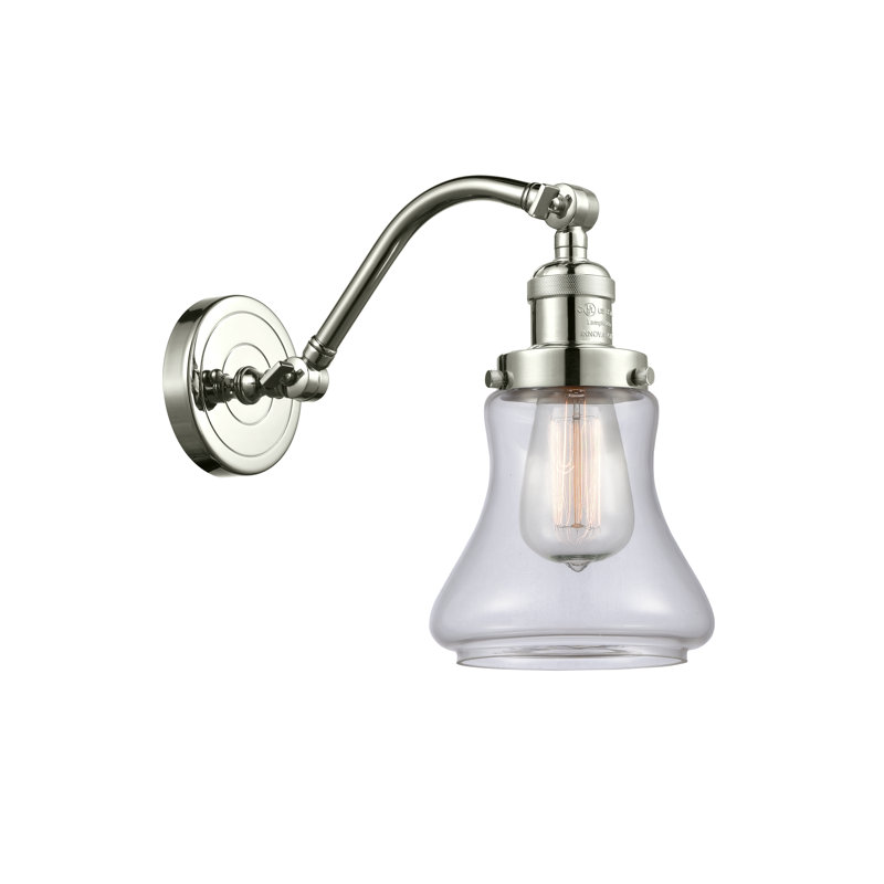 Edda Armed Sconce, Polished Nickel