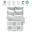  Ensemble de housse de couette réversible standard en coton 3 pièces vert-1688126956