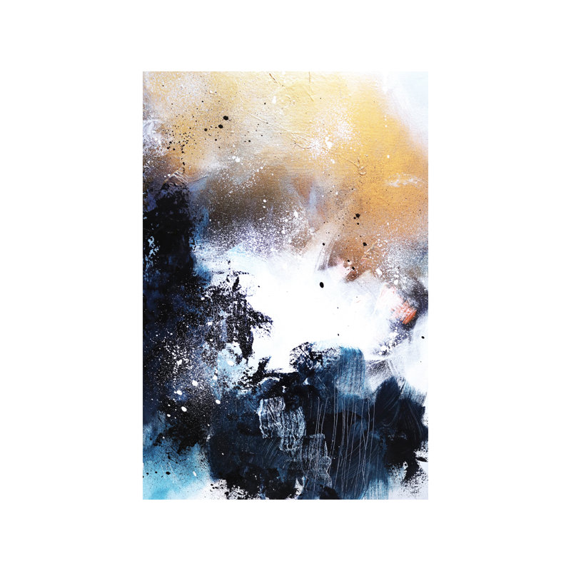 Melting Gold I by Sana Jamlaney - Wrapped Canvas Painting, 101.6 cm H x 66.04 cm W x 3.175 cm D