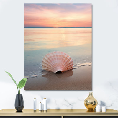 «Allenton Beige Clam Seashore Serenade I», reproduction d'art sur toile