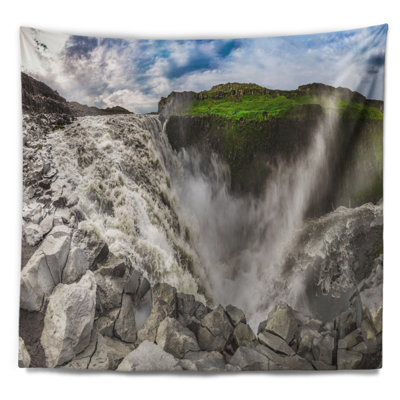 Dettifoss waterfall islande panorama tapisserie Landscape
