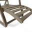 Fauteuil à bascule inclinable gris avec repose-pieds extensible en bois pour plus de confort par tous les temps