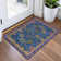 Tapis bleu intérieur / extérieur lavable à la machine Xhevrie