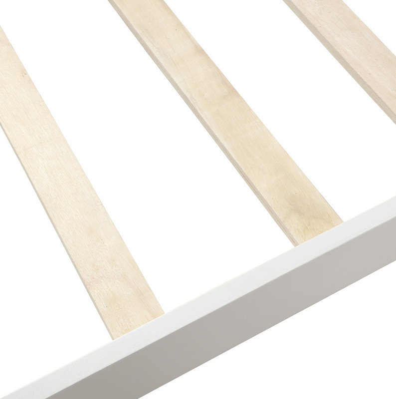 Lit plateforme Wood, Blanc