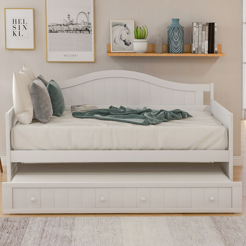 Audryana Daybed with Trundle & Wooden Frame