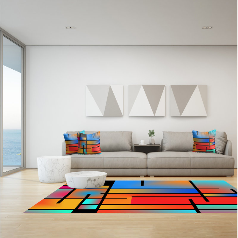 Galvester Geometric Area Rug, Rectangle 155 x 230cm