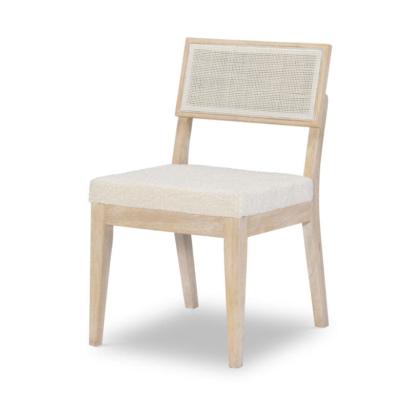 Biscayne Low Back Side Chair in Brown/White
