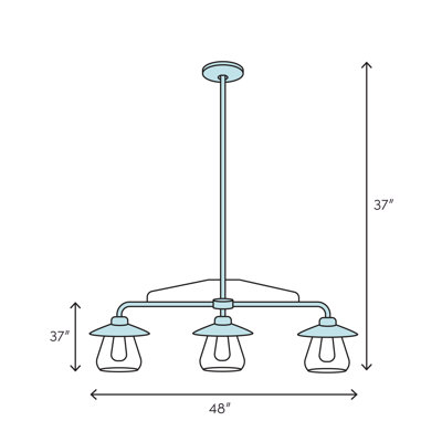 Metro Fusion 2 - Light Nickel Kitchen Island Pendant
